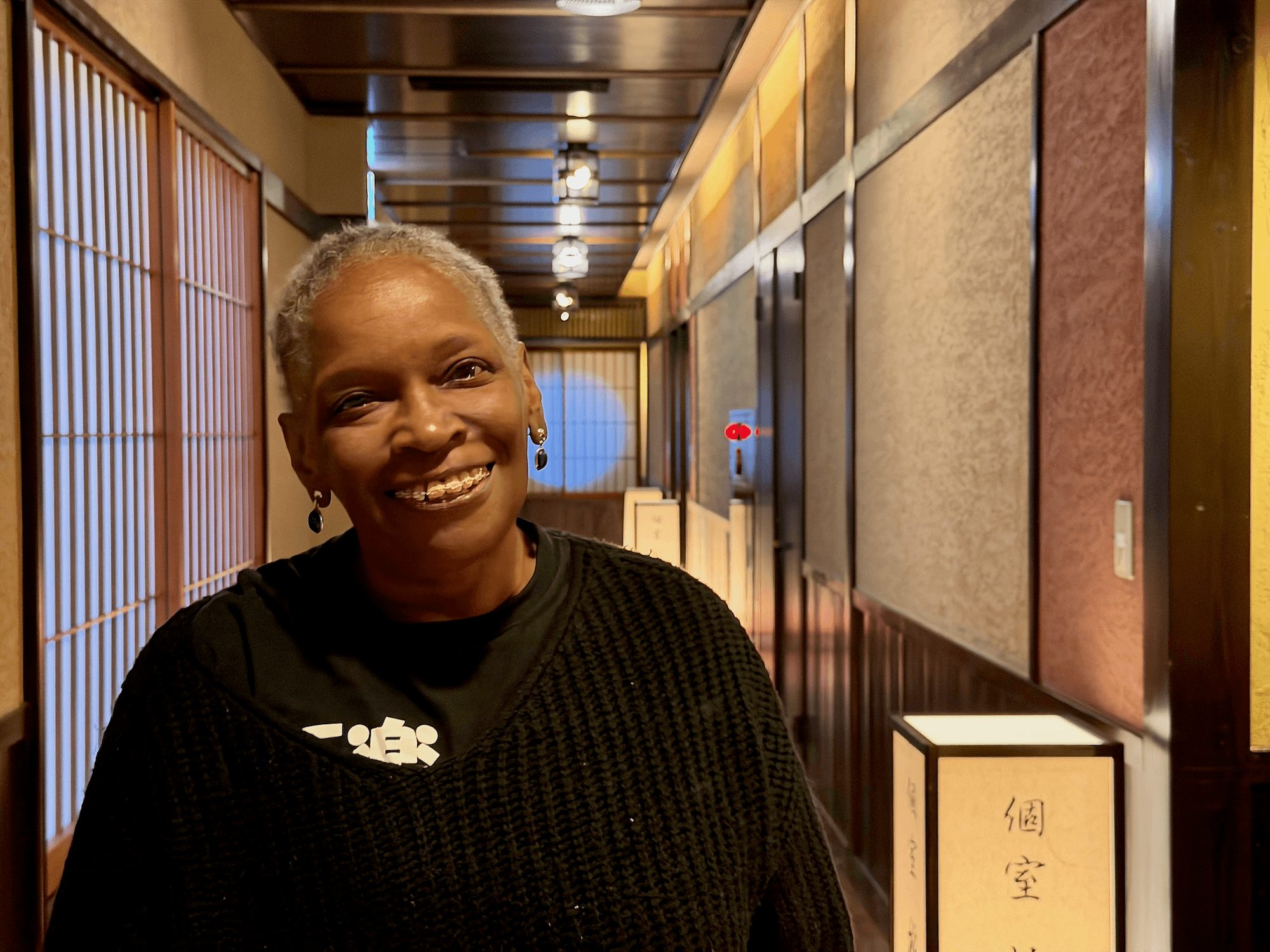 Terri with bald head due to chemo